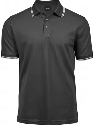 Tricou pentru bărbați TEE JAYS | TJ 1407 GRI ÎNCHIS/ALB