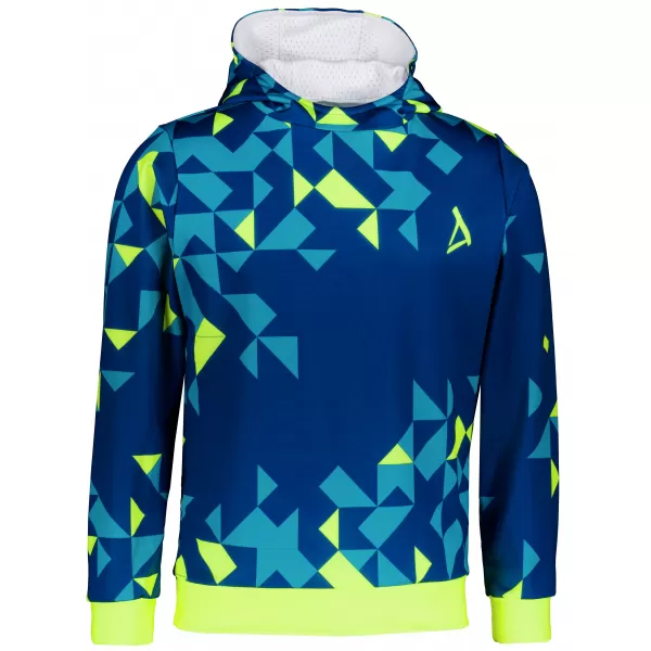  Hanorac funcțional premium pentru bărbați ALTISPORT VOJ/ALM108MI01 BLEUMARIN-GALBEN NEON 