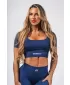 Crop top model fără sudură FLOW SEAMLESS 499 BLUE Nebbia