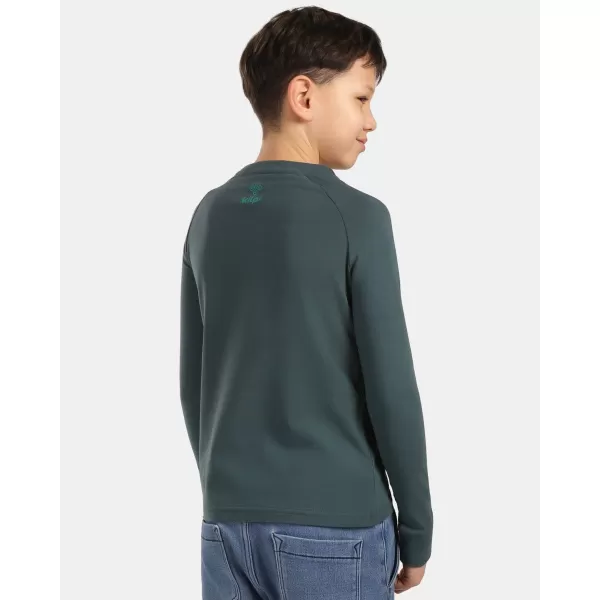 Tricou băieți KILPI VERATI-JB ZJ0301KI VERDE ÎNCHIS 