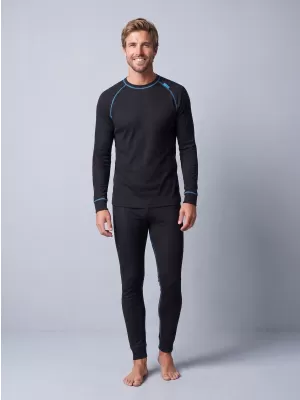 Set termic pentru bărbați ALTISPORT GAIN NEGRU/ALBASTRU