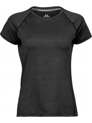 Tricou de dama TEE JAYS | TJ 7021 MELANGE NEGRU