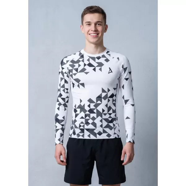  Cămașă de compresie funcțională premium pentru bărbați ALTISPORT VOJ/ALM108TR03 ALB 