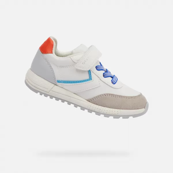  Adidași pentru băieți GEOX ALBEN ALB 