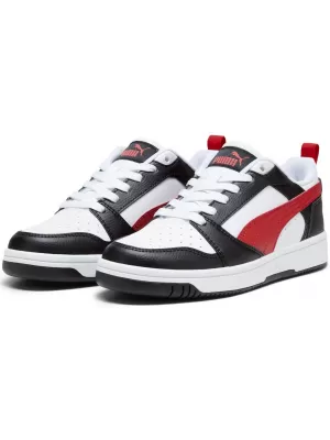 Pantofi pentru bebeluși PUMA REBOUND V6 LO JR 39383304 PUMA ALB/ROȘU/NEGRU