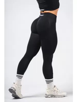 Jambiere de modelare fără cusături maxim push-up FLOW SEAMLESS 497 BLACK Nebbia