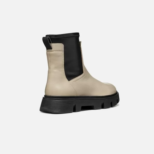  Pantofi de dama cu siret GEOX VILDE CREMOS 