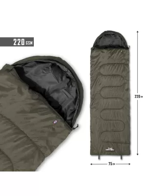 Sac de dormit PENTAGON SENTINEL SLEEPING BAG 220GR/M² D19001 MARO GRI