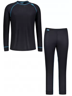 Set termic pentru bărbați ALTISPORT GAIN NEGRU/ALBASTRU