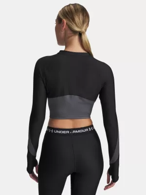 Tricou pentru femei UNDER ARMOUR UA HG RIB 1/4 ZIP 6003981-004 NEGRU