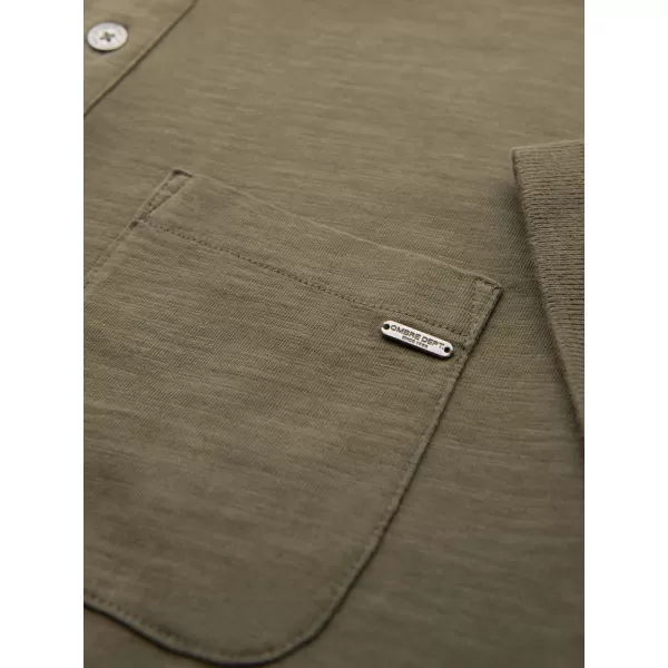  Mens t -thirt cu guler OMBRE OM-POWS-0142 MĂSLIN ÎNTUNECAT 