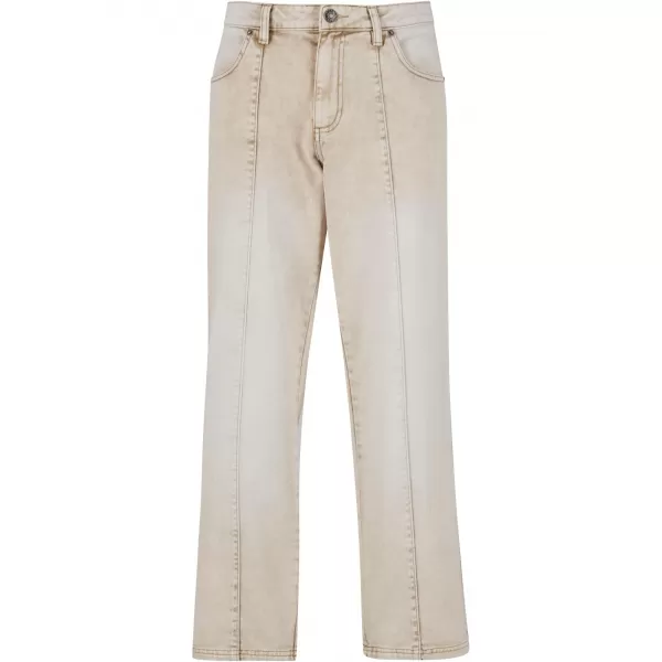  Blugi URBAN CLASSICS TB7605 ALB MURDAR SPĂLAT 