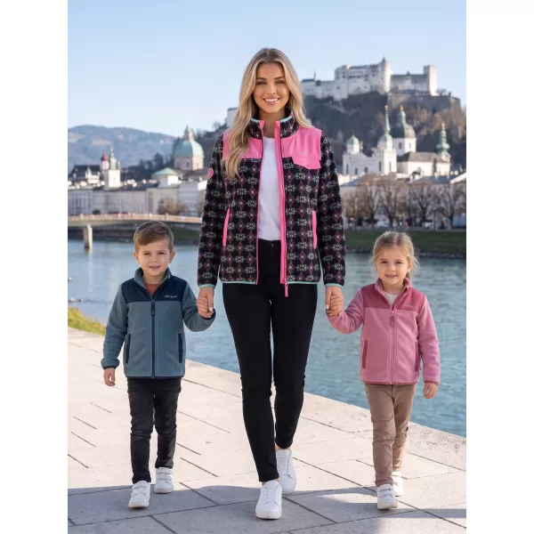  Hanorac de damă din fleece ALTISPORT GENESIS NEGRU/BEJ DESCHIS 