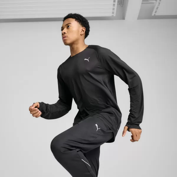 Cămaşă PUMA M RUN CLOUDPUN LONG SLEEVE 52662801 PUMA NEGRU 