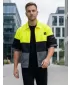 Cămașă premium pentru bărbați ALTISPORT VOJ/ALM051KOS01 GALBEN NEON/GRI