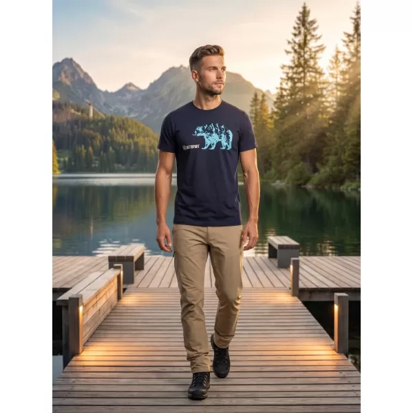  Tricou pentru bărbați cu mâneci scurte ALTISPORT ALM193129 SEA -BLUE 