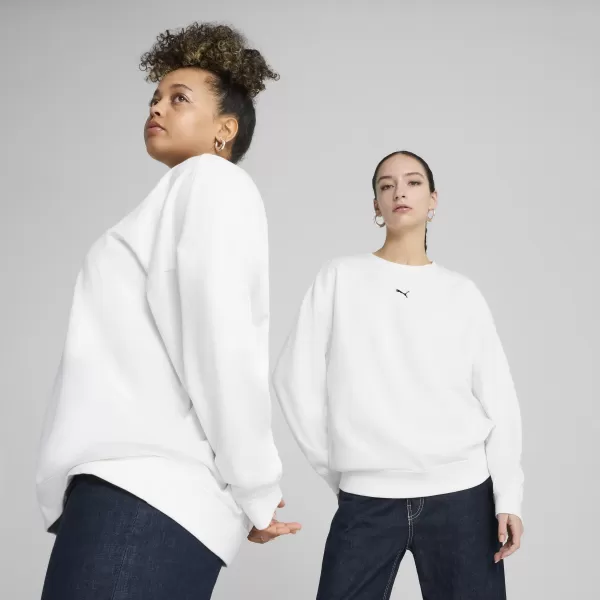  Hanorac de dama PUMA ESS OVERSIZED CREW FL 68540002 PUMA ALB 