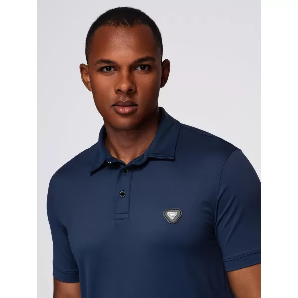  Mens t -thirt cu guler OMBRE OM-POSS-0150 ALBASTRU MARIN 