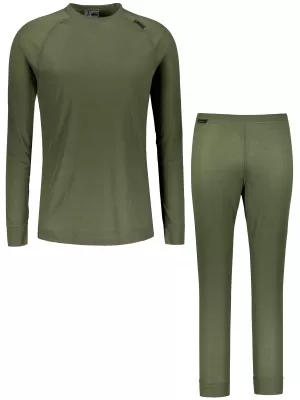 Set termic pentru bărbați ALTISPORT GAIN KAKI/NEGRU