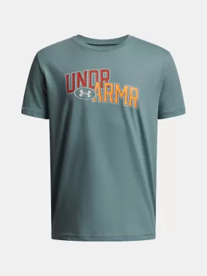 Tricou băieți UNDER ARMOUR UA OVERLAY WM SS 6005069-323 VERDE