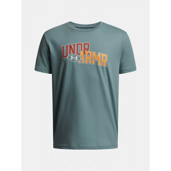  Tricou băieți UNDER ARMOUR UA OVERLAY WM SS 6005069-323 VERDE 