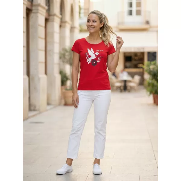  Tricou pentru femei cu mâneci scurte ALTISPORT ALW192122 ROŞU 