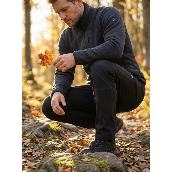  Pantaloni softshell pentru bărbați ALTISPORT CORRON NEGRU 