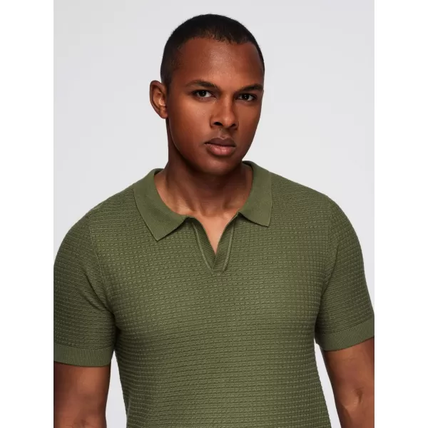  Tricou pentru bărbați OMBRE OM-POSS-0157 MĂSLIN 
