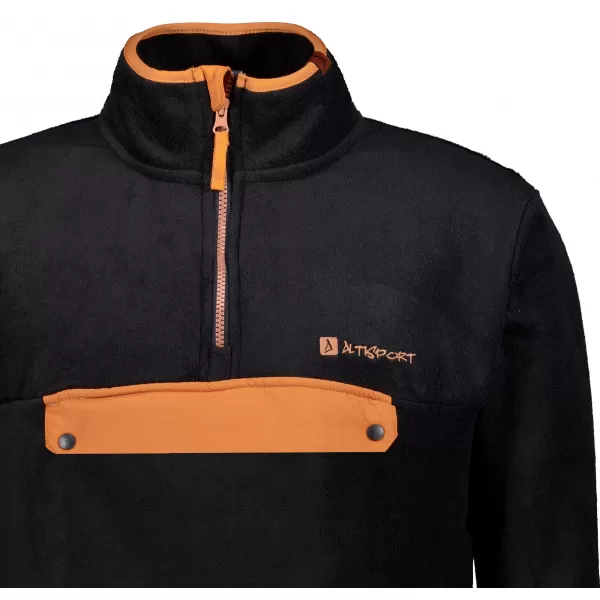  Hanorac pentru bărbați din fleece ALTISPORT GARM NEGRU/MARO 