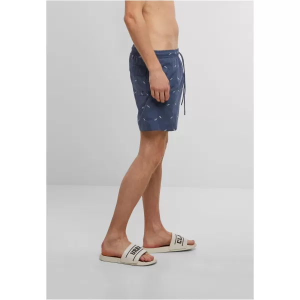  Pantaloni scurți de baie URBAN CLASSICS TB2680 VINTAGE BLUE/FROST MINT 