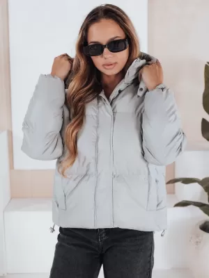 Geacă pentru doamne DSTREET COLLAR TY5190 GRI DESCHIS