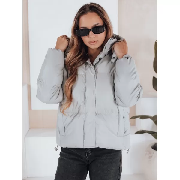  Geacă pentru doamne DSTREET COLLAR TY5190 GRI DESCHIS 