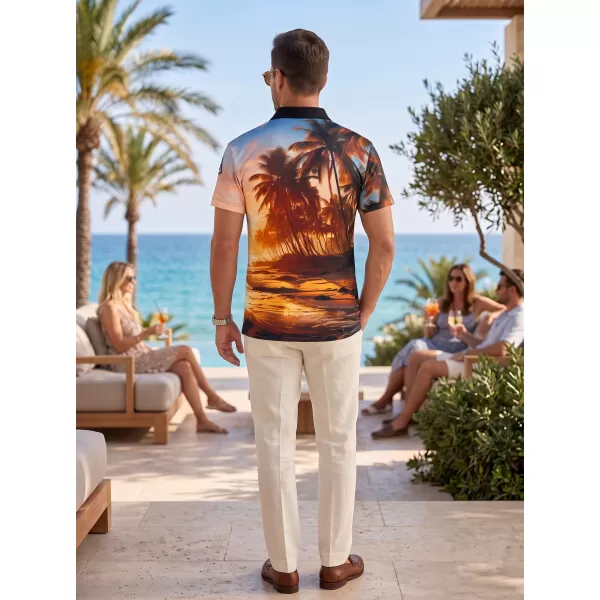  Tricou funcțional pentru bărbați cu guler premium ALTISPORT VOJ/ALM116TR05 PALMIERI 