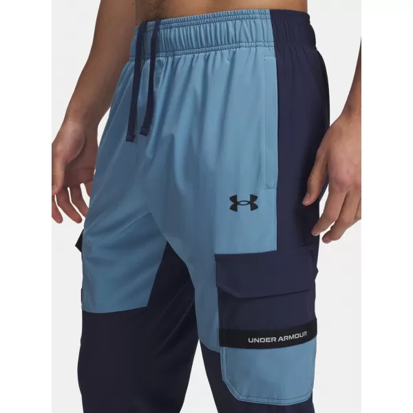  Pantaloni sport pentru bărbați UNDER ARMOUR UA TECH UTILITY WOVEN PANT 6004966-403 ALBASTRU 