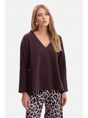 Bluza de dama BEWEAR B304 CIOCOLATA NEAGRA