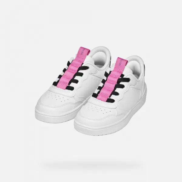  Adidași pentru fete GEOX WASHIBA FAST IN J56NSA05415C0563 ALB 