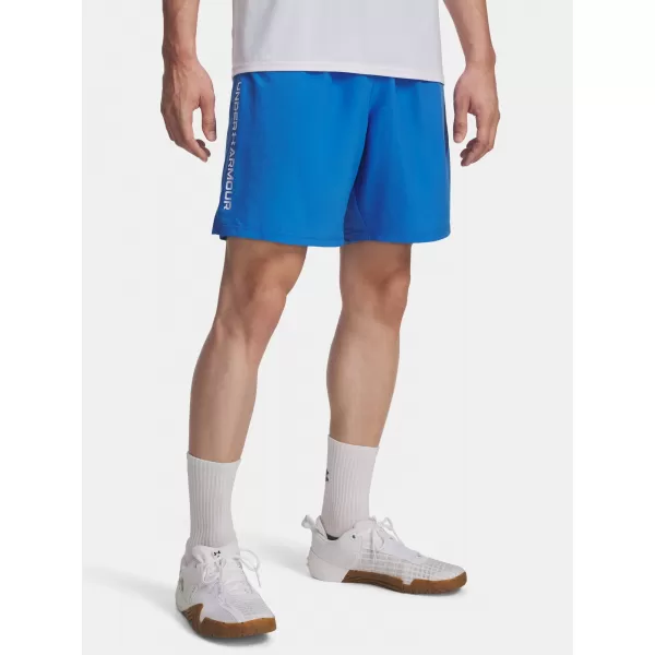  Pantaloni scurți pentru bărbați UNDER ARMOUR UA TECH WOVEN WORDMARK SHORT 1383356-402 ALBASTRU 