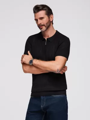 Tricou pentru bărbați OMBRE OM-POSS-0158 NEGRU