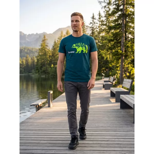  Tricou pentru bărbați cu mâneci scurte ALTISPORT ALM193129 KEROSEN 