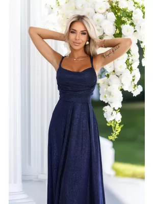 Rochie NUMOCO 589-2 ALBASTRU ÎNCHIS