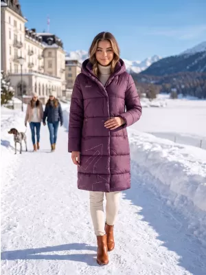 Palton de damă KIXMI VENECIA VIOLET