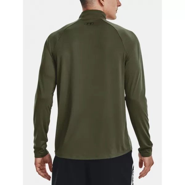  Tricou pentru bărbați UNDER ARMOUR UA TECH 2.0 1/2 ZIP 1328495-392 VERDE 