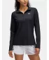 Tricou pentru femei UNDER ARMOUR TECH RIB 1/2 ZIP 1389857-001 NEGRU
