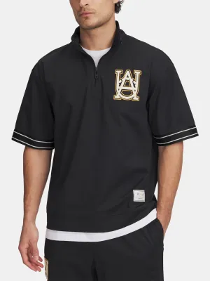 Tricou pentru bărbați UNDER ARMOUR COURTSIDE SHIRT 1390122-001 NEGRU