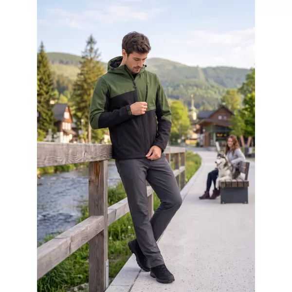  Jacheta pentru bărbați ALTISPORT GAN KAKI/NEGRU 