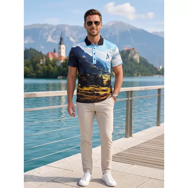  Tricou funcțional pentru bărbați cu guler premium ALTISPORT VOJ/ALM116TR05 MUNŢI 