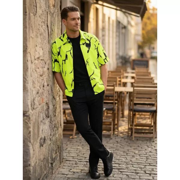  Cămașă premium pentru bărbați ALTISPORT VOJ/ALM052KOS01 VERDE NEON 