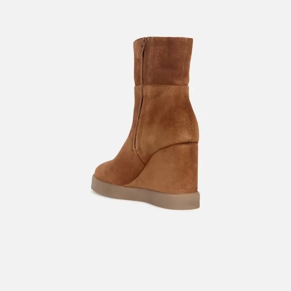  Botine de dama GEOX ELIDEA WEDGE MARO 