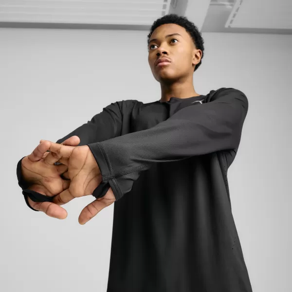 Cămaşă PUMA M RUN CLOUDPUN LONG SLEEVE 52662801 PUMA NEGRU 