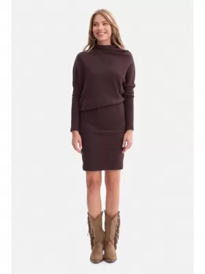 Rochie BEWEAR B309 CIOCOLATA NEAGRA